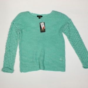 Luxe Women's Mint Green Sweater